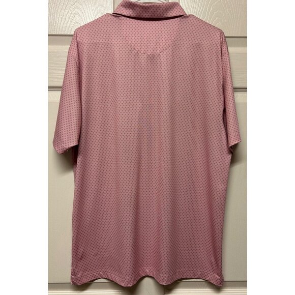 Callaway Men's Pink Opti-Dri Golf Polo Shirt Size M Geometric Print Comfortable - Picture 2 of 8